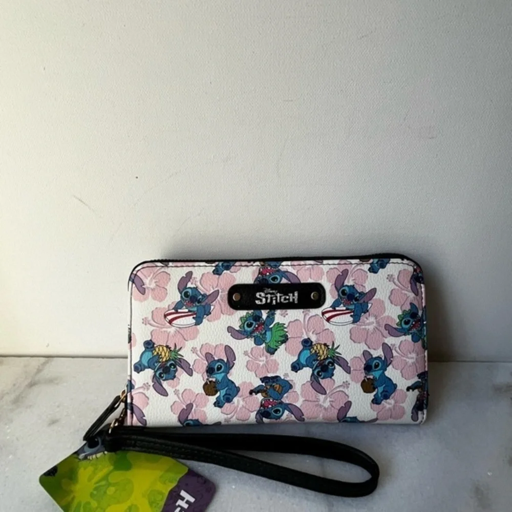 Stitch Floral Wristlet Wallet Disney - Picture 2 of 8